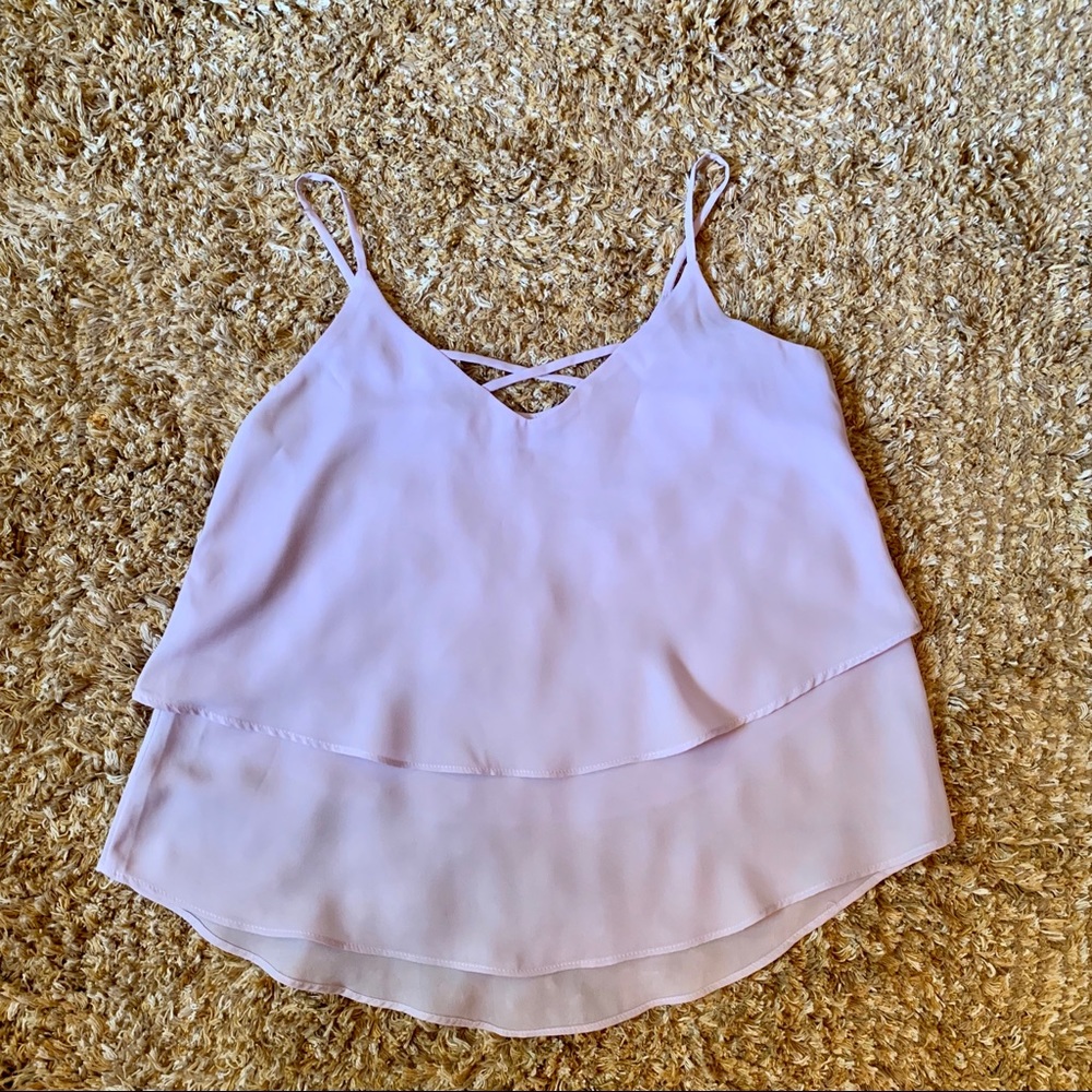 Francesca’s Annabella Light Purple Layered Tank - Picture 2 of 7